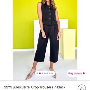 SSYS Black Cropped Trousers